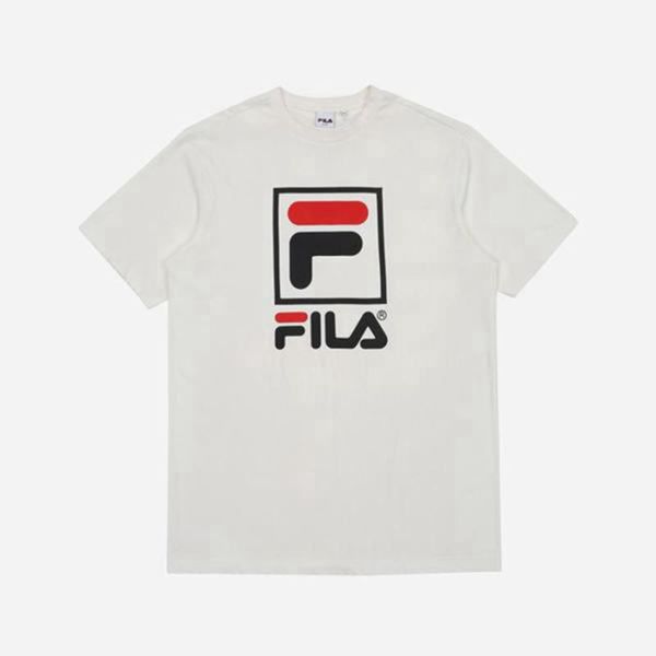 Fila Tričká Panske Biele - Stacked Logo S/S Vypredaj - Slovakia 15790-KALC